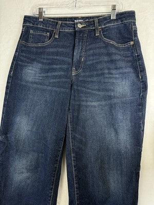 Old Navy High Rise OG Loose Jeans 12 Petite Womens Dark Blue