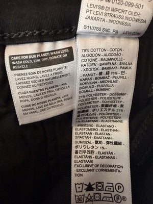 Levis 725 High Rise Bootcut 29 Jeans Womens Black 29x32 Levi’s New NWT