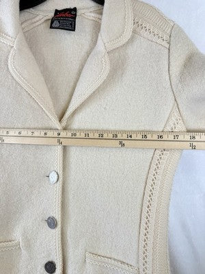 Arber Strickmodern Jacket 36 Boiled Wool Blazer *FlawRead