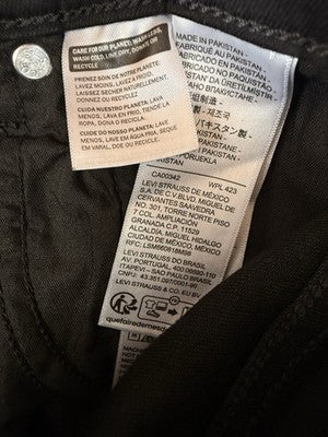 Levis 725 High Rise Bootcut 29 Jeans Womens Black 29x32 Levi’s New NWT