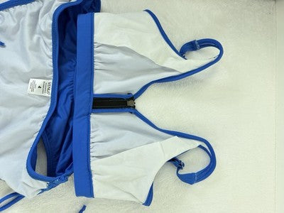 Venus Bikini Set 6 Top 4 Bottom Blue Zip Tie Side Womens Swim Swimwear New