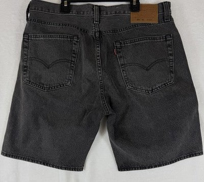 Levis 501 ‘93 Shorts 33 Mens 9” Black Gray Jean Jeans Denim