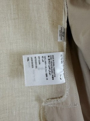 Tasso Elba 100% Linen Jacket Tan XL Mens Beige Blazer