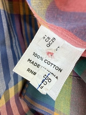 Walter Hagen Golf Shirt XL Short Sleeve Plaid Mens Button Up 100% Cotton New NWT