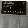 Napa Valley Dress Pants 8 Women Gray Comfort Waist Slimming Straight Leg New NWT