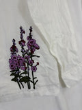 Gap Linen Shirt Womens Large Tall Long Sleeve White Button Up Embroidered New
