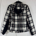 Torrid Flannel Moto Jacket 2X Womens Gray Plaid Full Zip Motorcycle Plus Size
