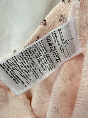 Gap Body Pajama Crop Pants Small Pointelle Pink Floral PJ Womens New