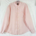 J Crew Linen Shirt Large Pink Slim Fit Button Down Long Sleeve