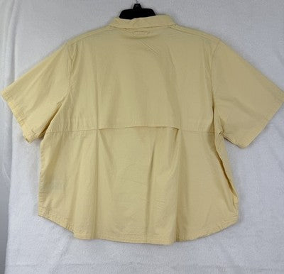 Columbia Shirt XL Women Top Brea Falls Short Sleeve Hiking Fishing Button Up New