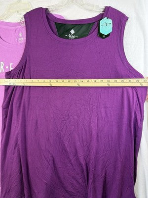 Rise By Lularoe XL 1X Tops Workout Purple Sleeveless Short Sleeve Lot New