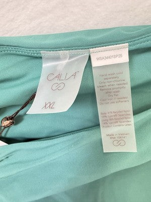 Calia Swimwear XXL Bottoms Green Mid Rise Swimsuit Tankini Bikini Women NEW