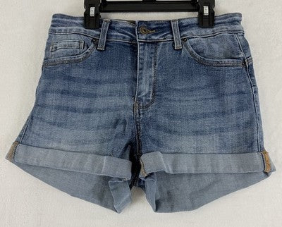 Wax Jean Shorts Medium But Butt I Love You Jeans Denim Blue Womens