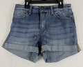 Wax Jean Shorts Medium But Butt I Love You Jeans Denim Blue Womens