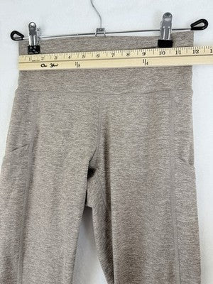 Aerie Leggings Small High Rise Beige Knit Pockets Chill Play Move