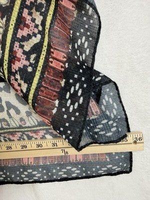 Soft Surroundings Ruana Wrap Shawl Animal Leopard Print Womens *FlawRead