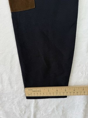 Polo Ralph Lauren Womens Equestrian Leggings XL Navy Blue Suede