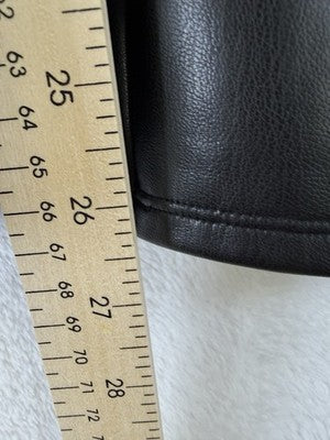 Loft Faux Leather Leggings Large Womens Black Pull On