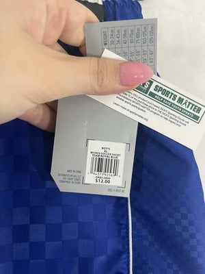 DSG Soccer Shorts Boys XL Blue Woven Youth 18 NWT