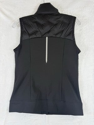 Calia Puffer Vest XS Black Womens Run Running Cold Dash Full Zip New NWT