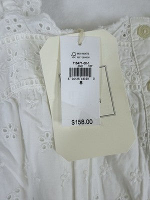 Gap × DÔEN Eyelet Midi Dress Small Womens Off White Sleeveless Boho Doen New NWT