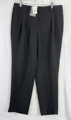 J Crew Crop Pants Women 8 Black Pleated Cropped High Rise New NWT