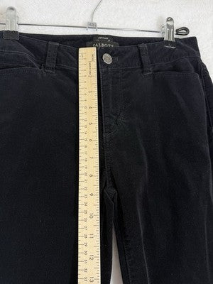 Talbots Velvet Pants 2 Petite Black Velveteen 5 Pocket Heritage Womens 2P