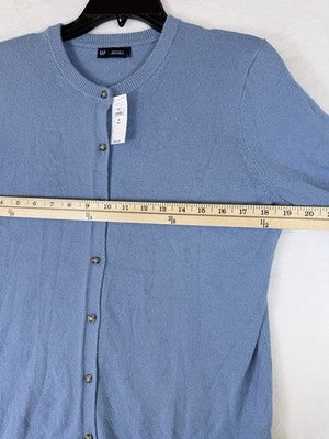 Gap CashSoft Cardigan Sweater Women Medium Tall Blue Cash Soft New NWT