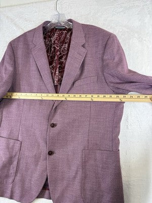Nautica Modern Fit Sport Coat 46R Blazer Mens Linen Blend Mauve Pink Jacket