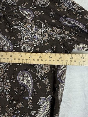 Lane Bryant 22 Tops Long Sleeve Peasant Blouse Brown Floral Plus Size Womens