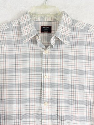UNTUCKit Aleante Shirt Large Mens Long Sleeve Button Down Plaid White