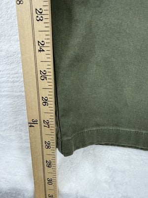 Old Navy Chinos 40x30 Mens Green Pants Flat Front Slim Built In Flex