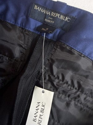 Banana Republic Ryan Pants 8 Women Black Blue Straight Leg New NWT