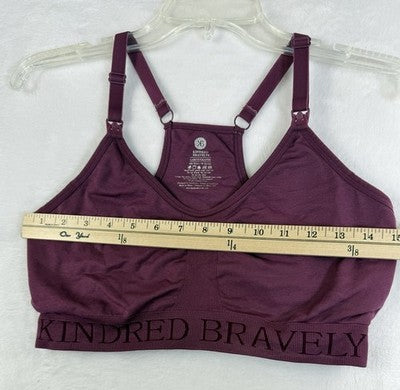 Kindred Bravely Sublime Pumping Nursing Bra Large Burgundy Purple Womens