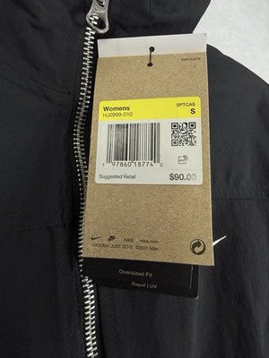 Nike Sportswear Jacket Small Womens Everything Wovens Black Full Zip Cropped NWT