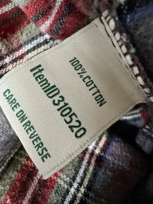 LL Bean Scotch Plaid Flannel Pajama Pants Medium Womens Gray PJ Sleep Cotton