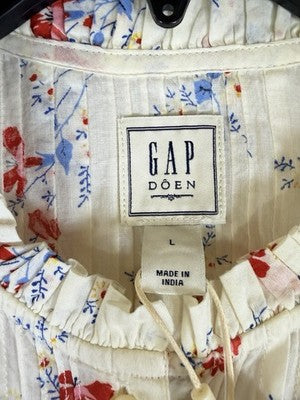 Gap X DÔEN Dress Large Women Pintuck Floral Midi Doen Boho Whimsical New NWT