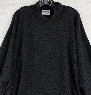 Stephanie Schuster Princess Knitwear Sweater 1X Black Lagenlook 90s Cowl Women