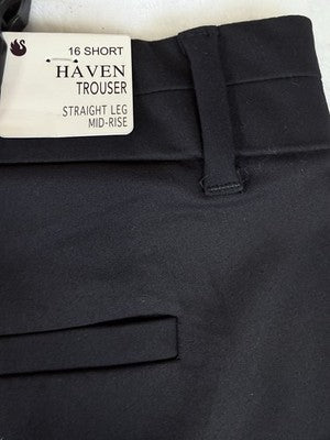 Gloria Vanderbilt Haven Trouser 16 Short Missy Black Pants Womens New NWT