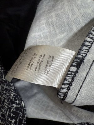 White House Black Market Ankle Pants 6 Abstract Print Womens Cotton Stretch