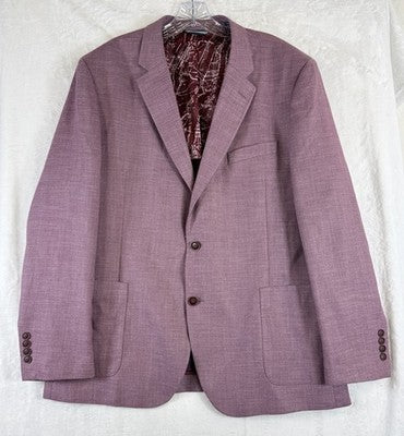 Nautica Modern Fit Sport Coat 46R Blazer Mens Linen Blend Mauve Pink Jacket