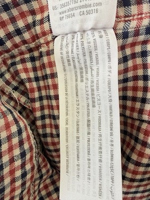 Hollister Ultra High Rise Pants Small Womens Red Blue Check Womens