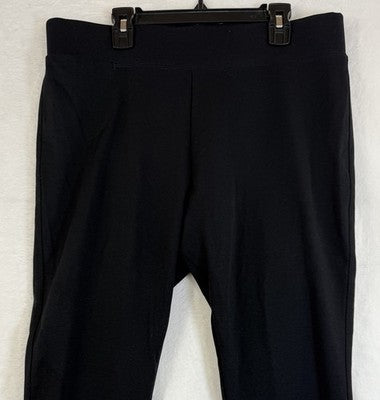 American Giant Knit Pants 14 Womens Black Pull On Straight Leg Made In USA