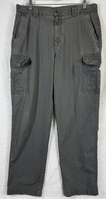 LL Bean Tropic Weight Cargo Pants 33x29 Gray Classic Fit *FlawRead