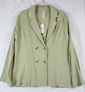 Sadie And Sage By The Shore Blazer Large 100% Cotton Gauze Green New NWT