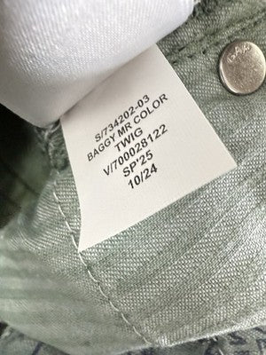 Gap Mid Rise Ultrasoft Baggy Jeans Green 6 Petite 28 Womens Wide Leg New NWT