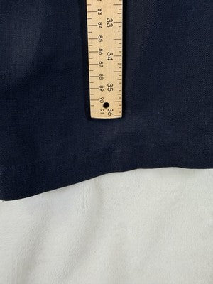 Rafaella Dress 6 Women 100% Linen Blue Sleeveless Button Front Knee Length Shift