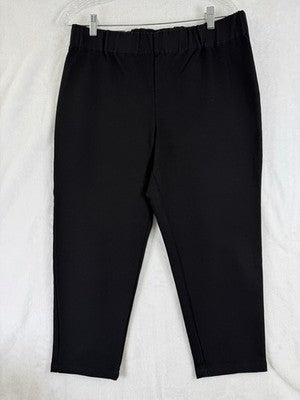 Soft Surroundings Large Petite Capris Black Triple Jeans Womens Pull On New NWT
