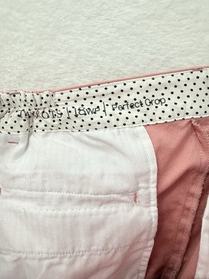 Talbots Perfect Crop Pants 18W Petite Pink Plus Size Womens 18WP Button Hem