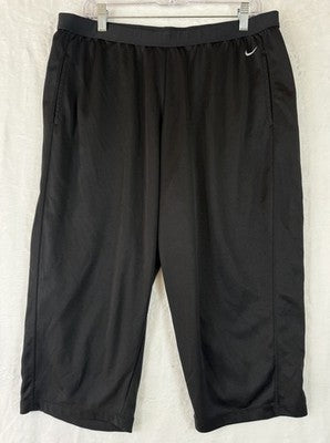 Nike Dri Fit Capri Pants XL Womens Black Loose Workout